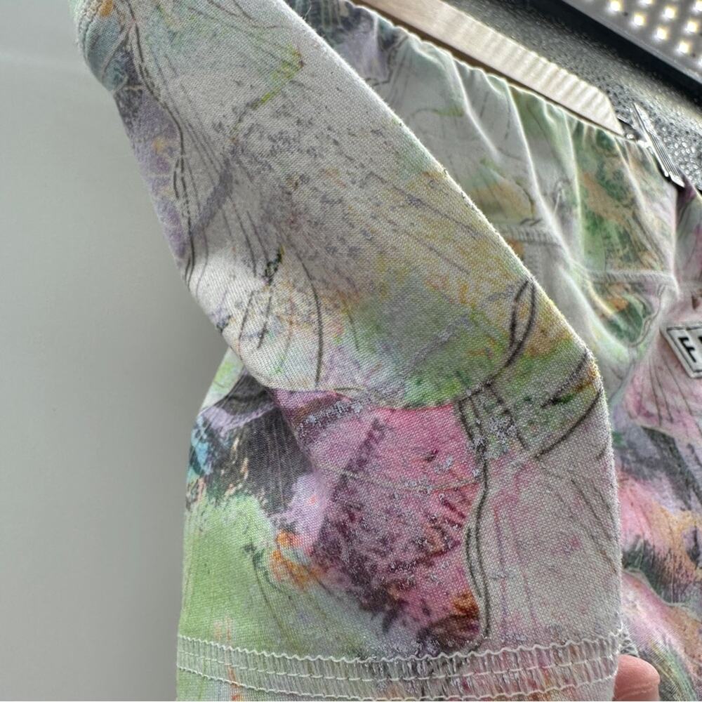 Fleo Low Rise Multicolor Abstract Mermaid Print Activewear Shorts‎ Sz S - Picture 6 of 9